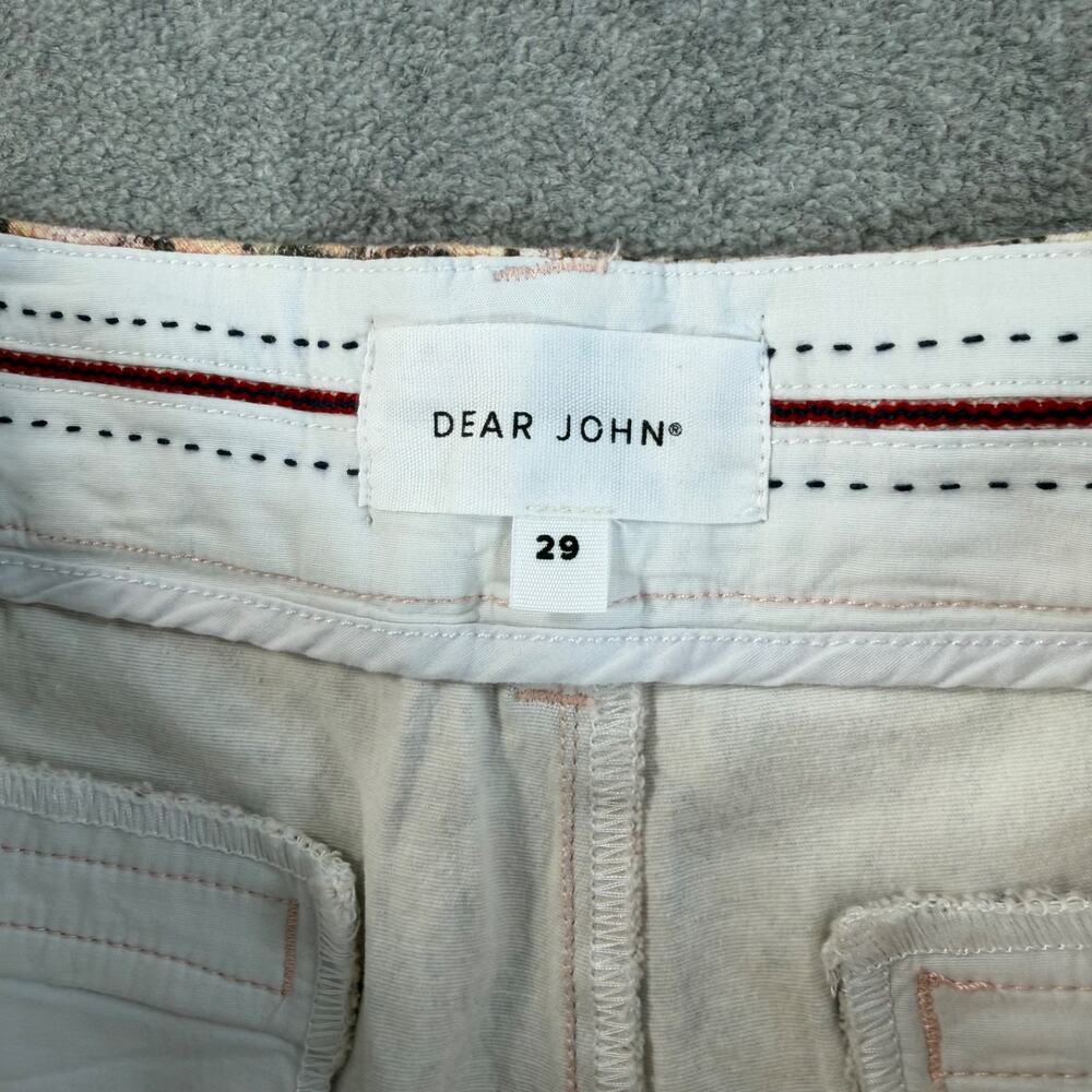Dear John Hampton Short Women's 29 Snake Print Cuffed Pink Gold 4" Inseam - Picture 5 of 9